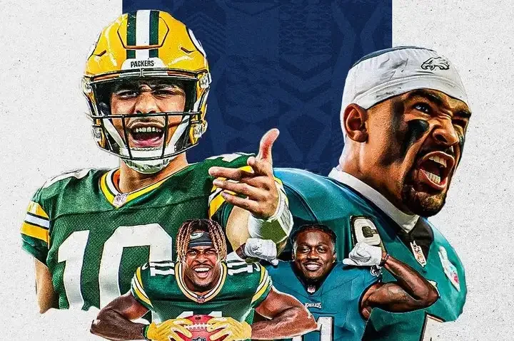 Imagem de arte de divulgação do jogo da NFL no Brasil