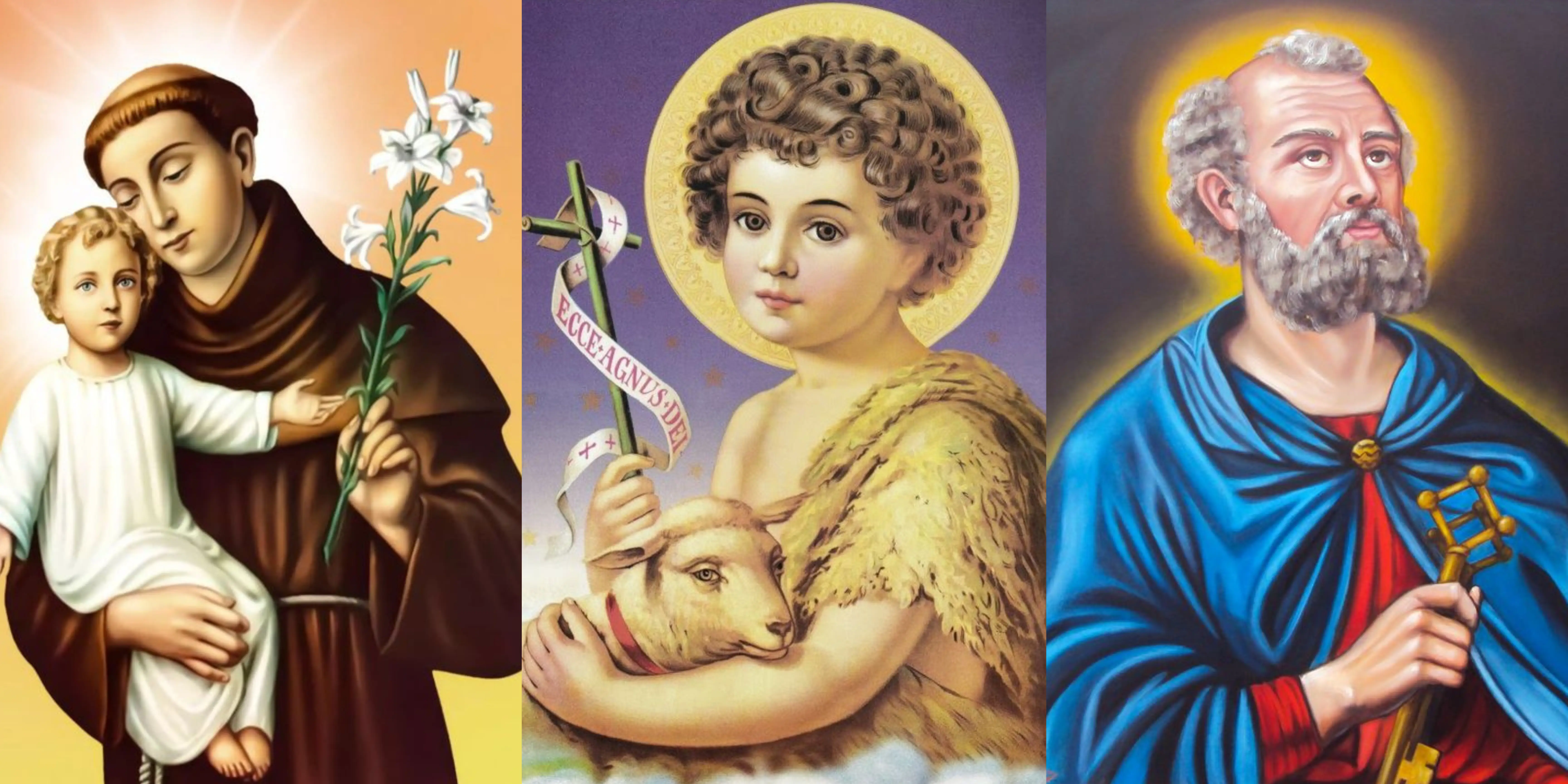 Imagens ilustrativas dos santos juninos.