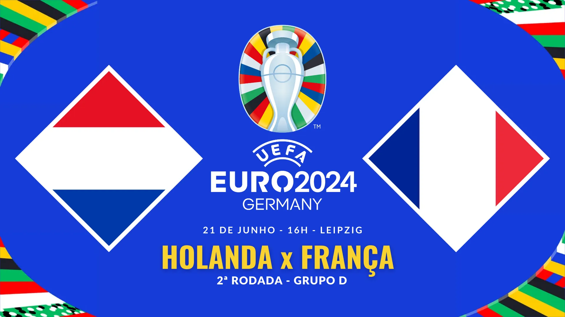 Holanda x França, 2ª rodada do Grupo D da Euro 2024