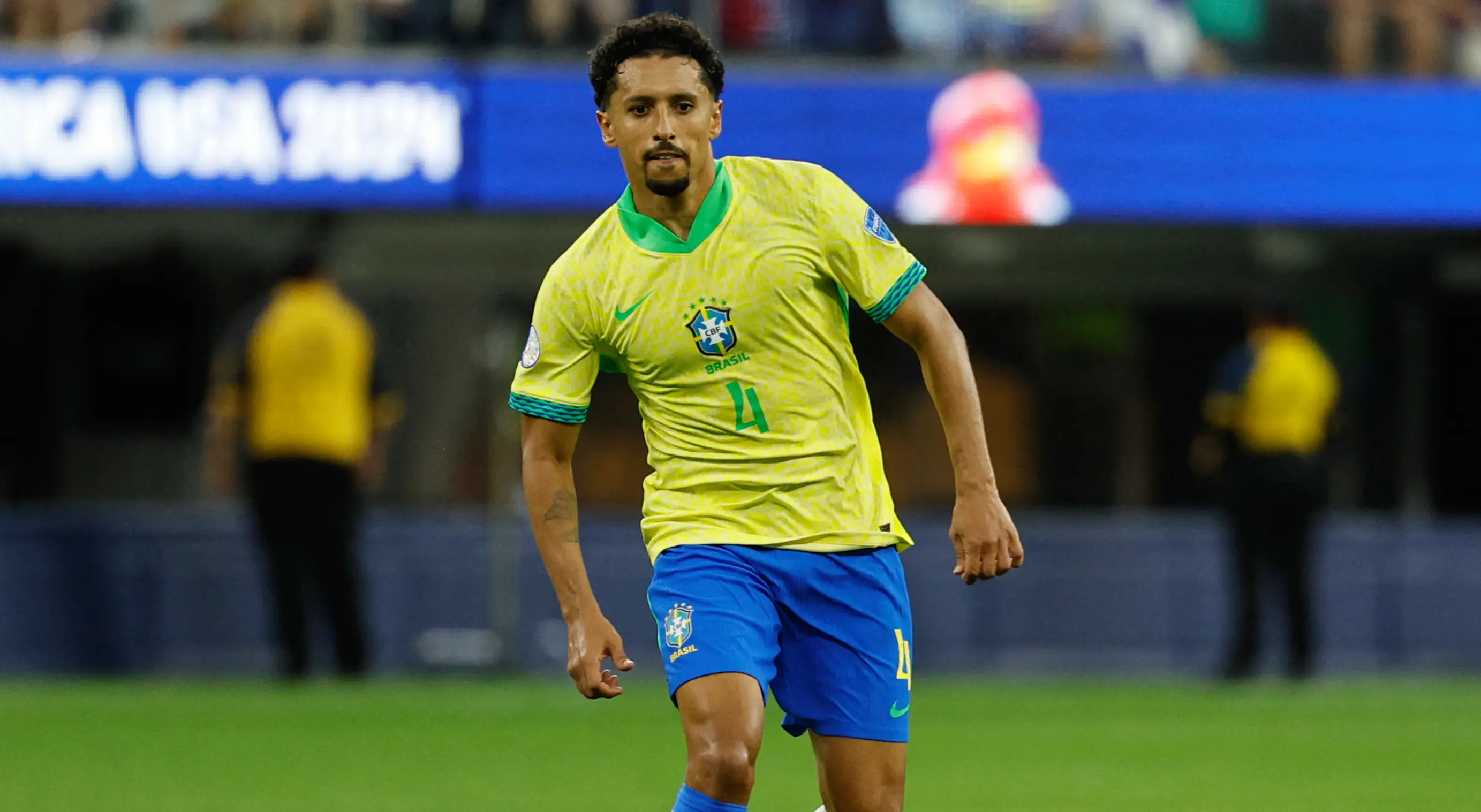 Imagem do zagueiro Marquinhos, titular no Brasil na estreia pela Copa América