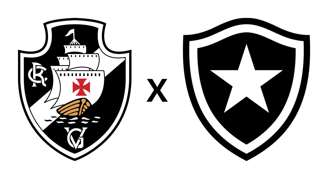Imagem dos escudos de Vasco da Gama e Botafogo