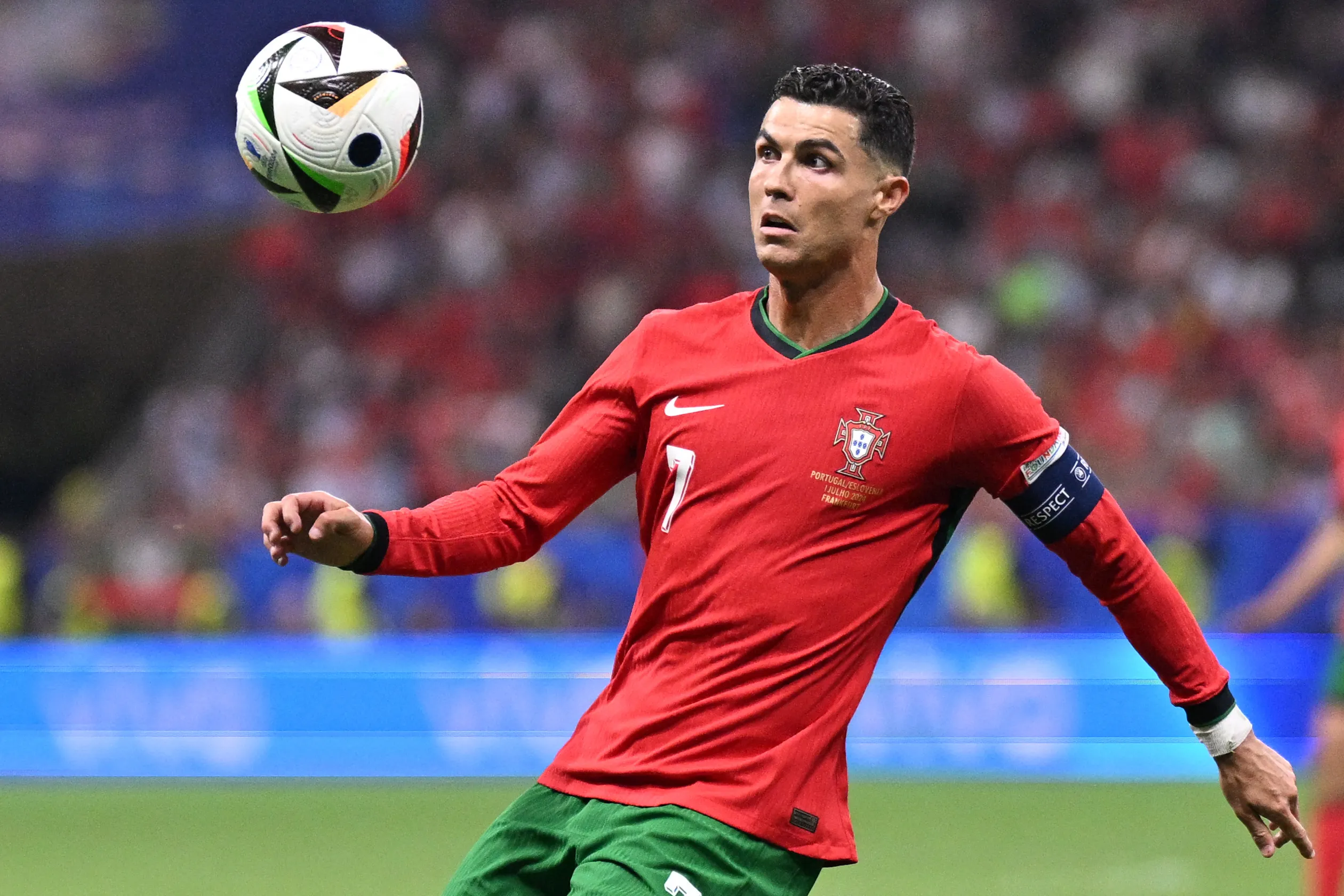Cristiano Ronaldo em ação por Portugal na Euro 2024