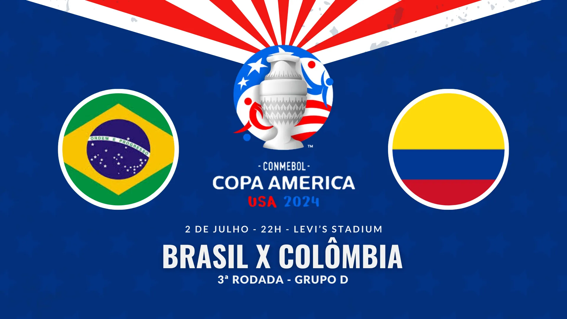 Brasil x Colômbia, pela 3ª rodada do Grupo D da Copa América 2024