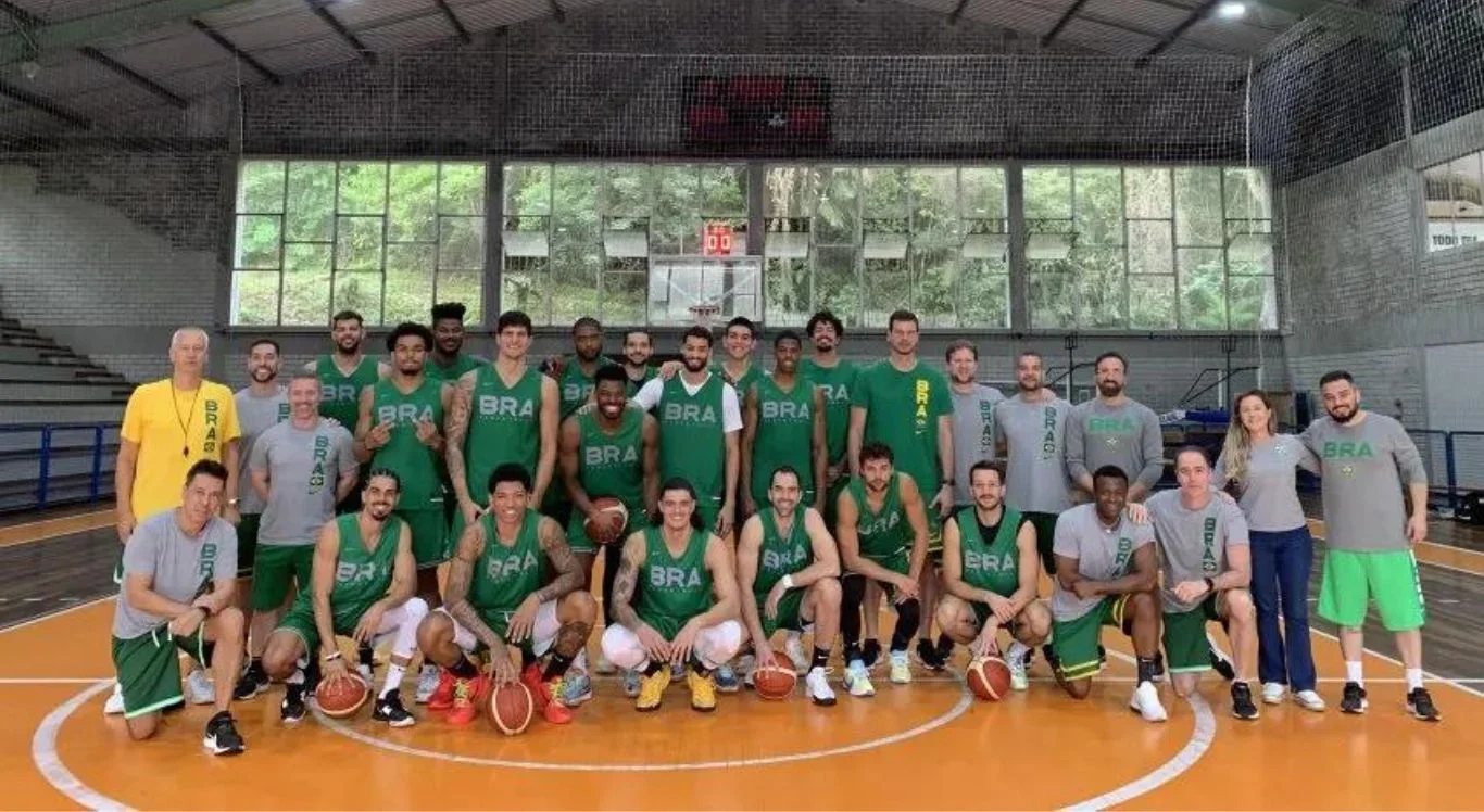 Imagem da seleção brasileira de basquete masculino