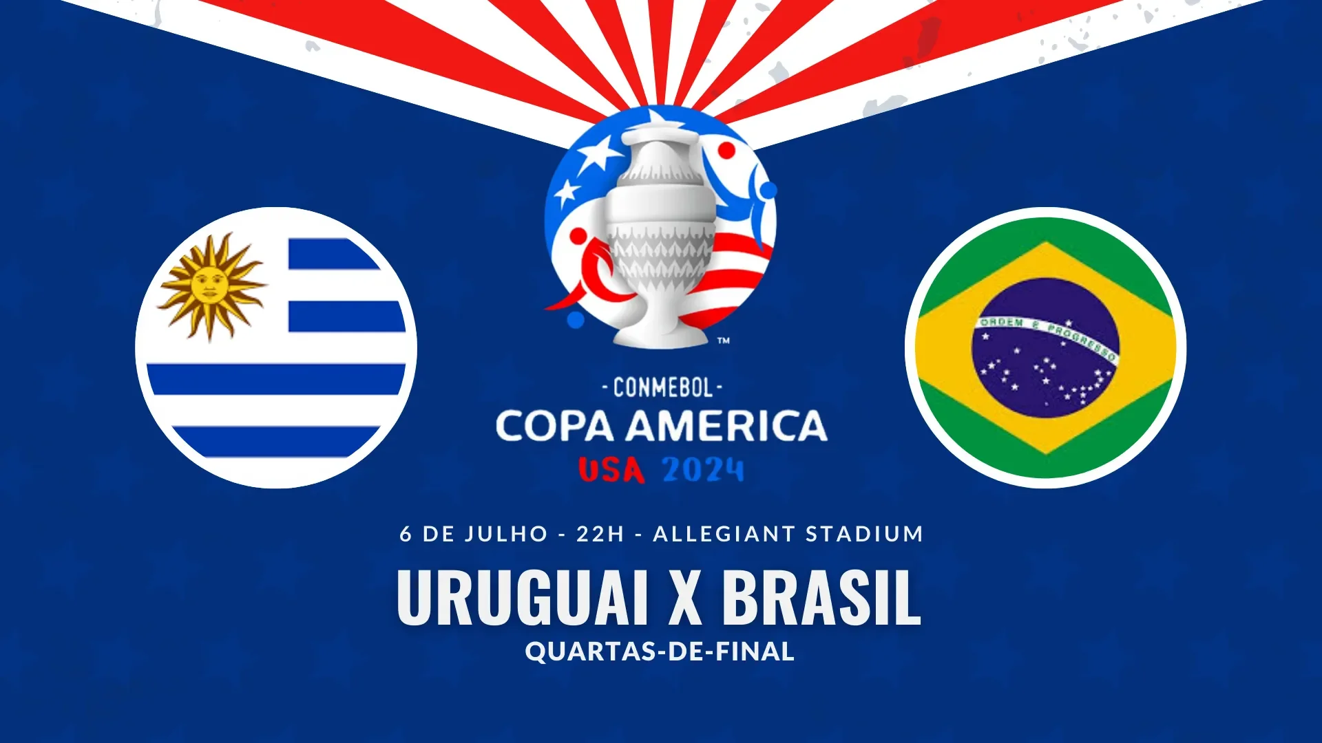 Uruguai x Brasil, pelas quartas-de-final da Copa América 2024