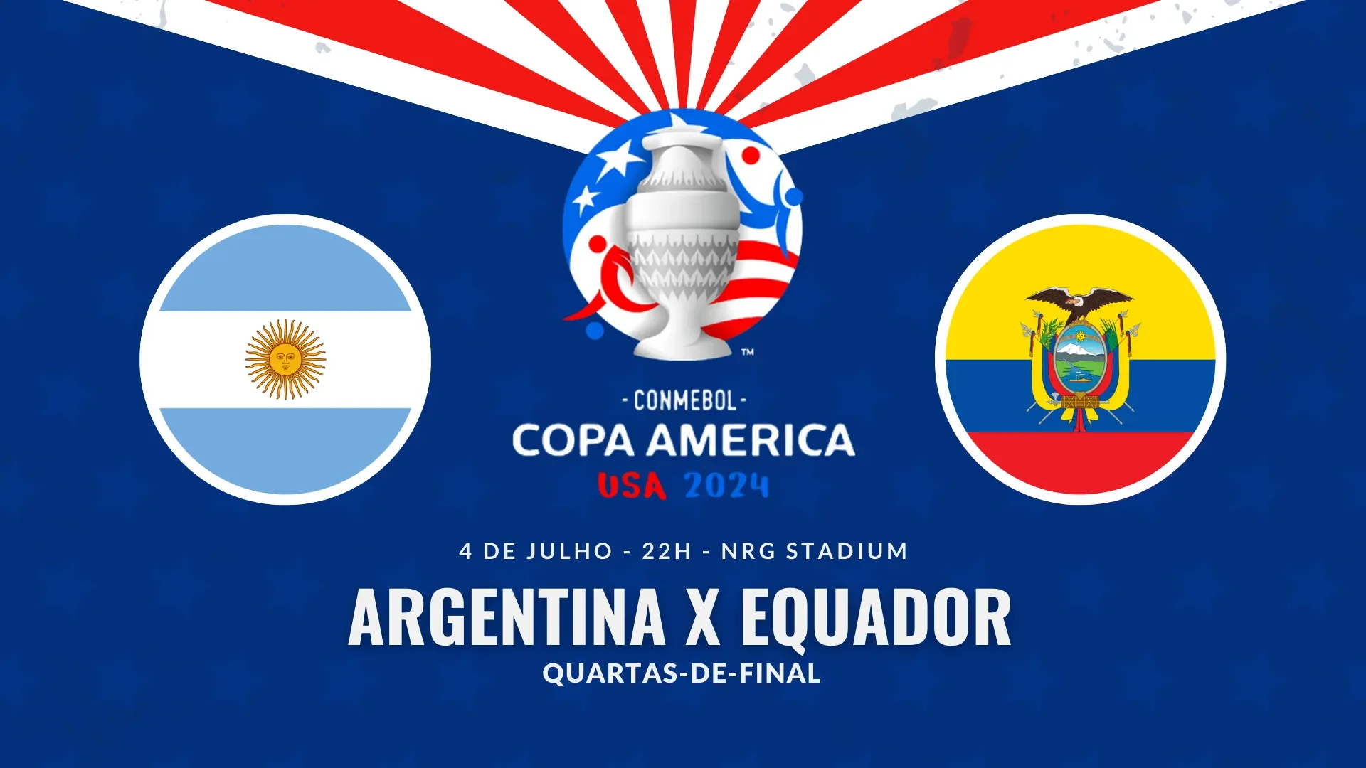 Argentina x Equador, pelas quartas-de-final da Copa América 2024