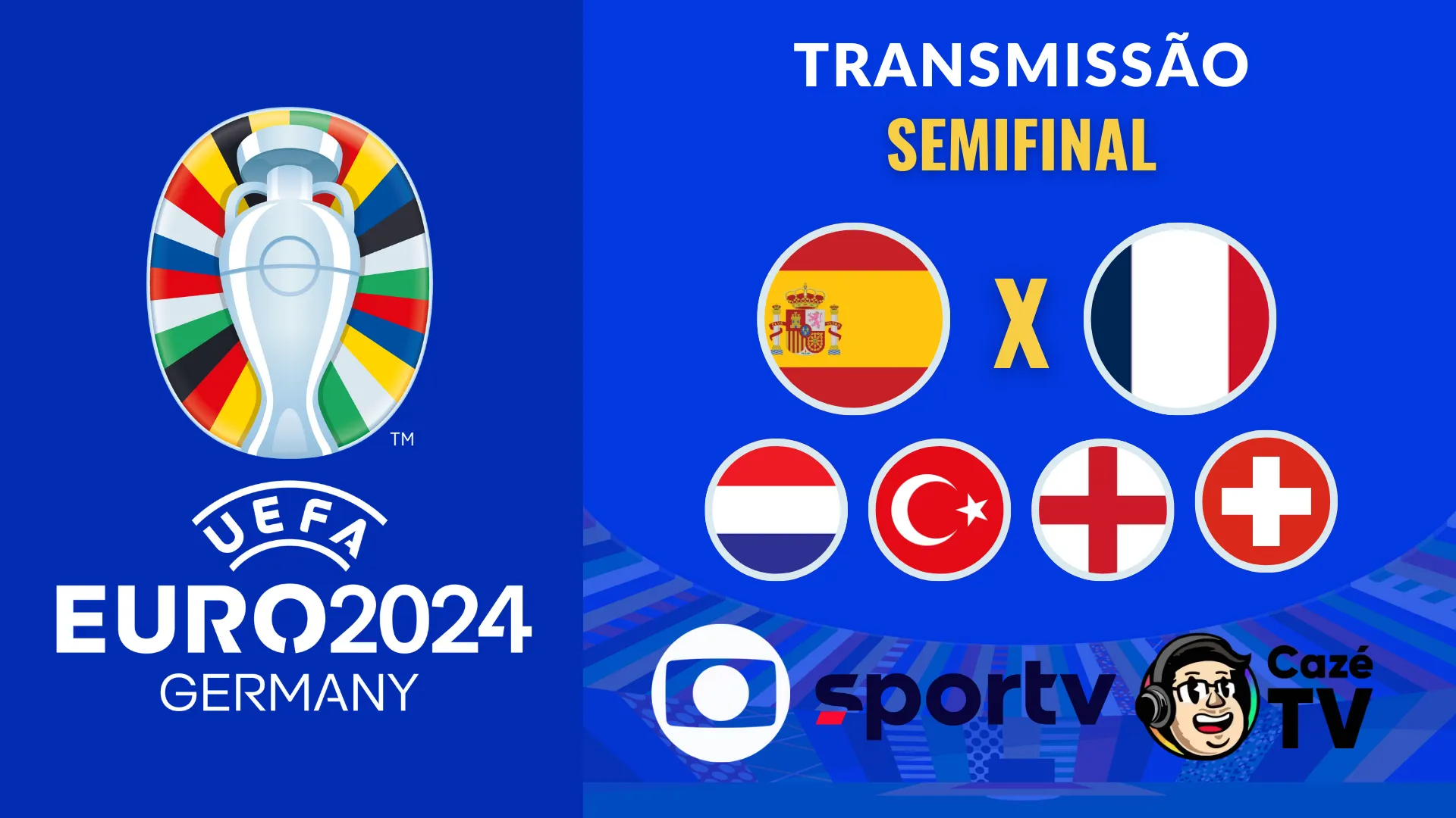 Saiba onde assistir os jogos das semifinais da Euro 2024