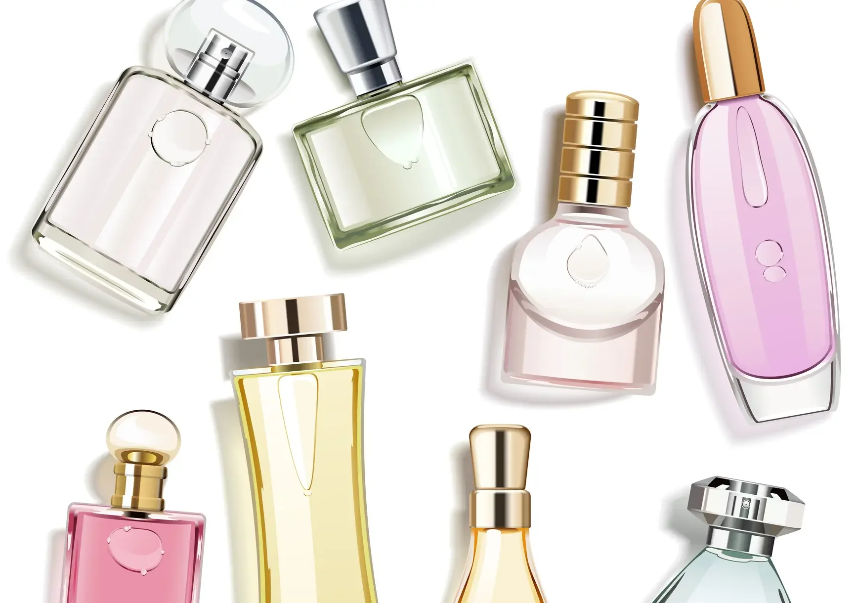 Imagem ilustrativa de frascos de perfume