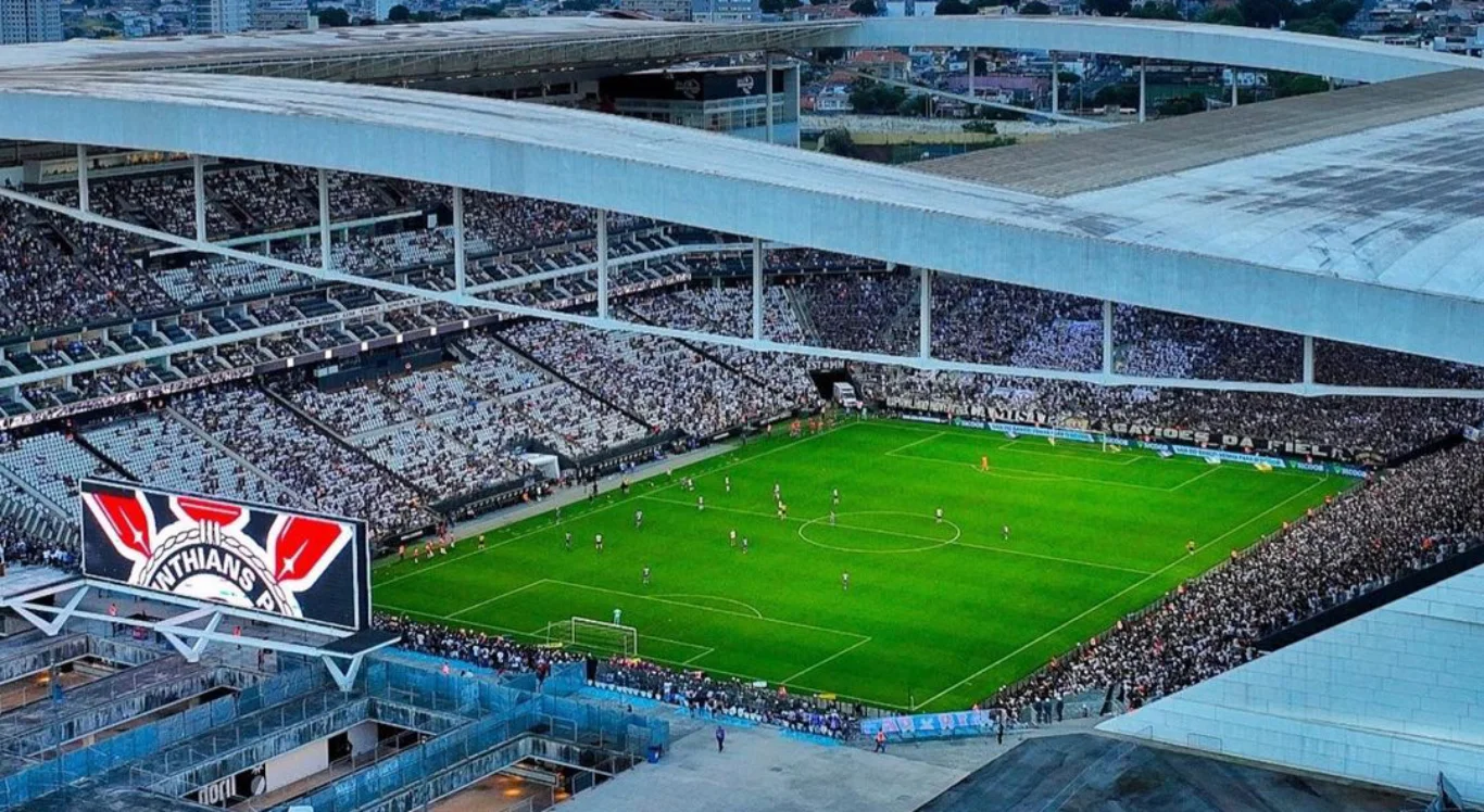 Imagem área da Neo Química Arena, palco do jogo João Paulo/Instagram/Corinthians