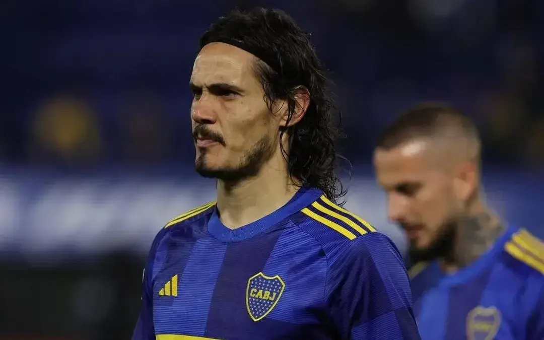 Cavani atuando pelo Boca Juniors