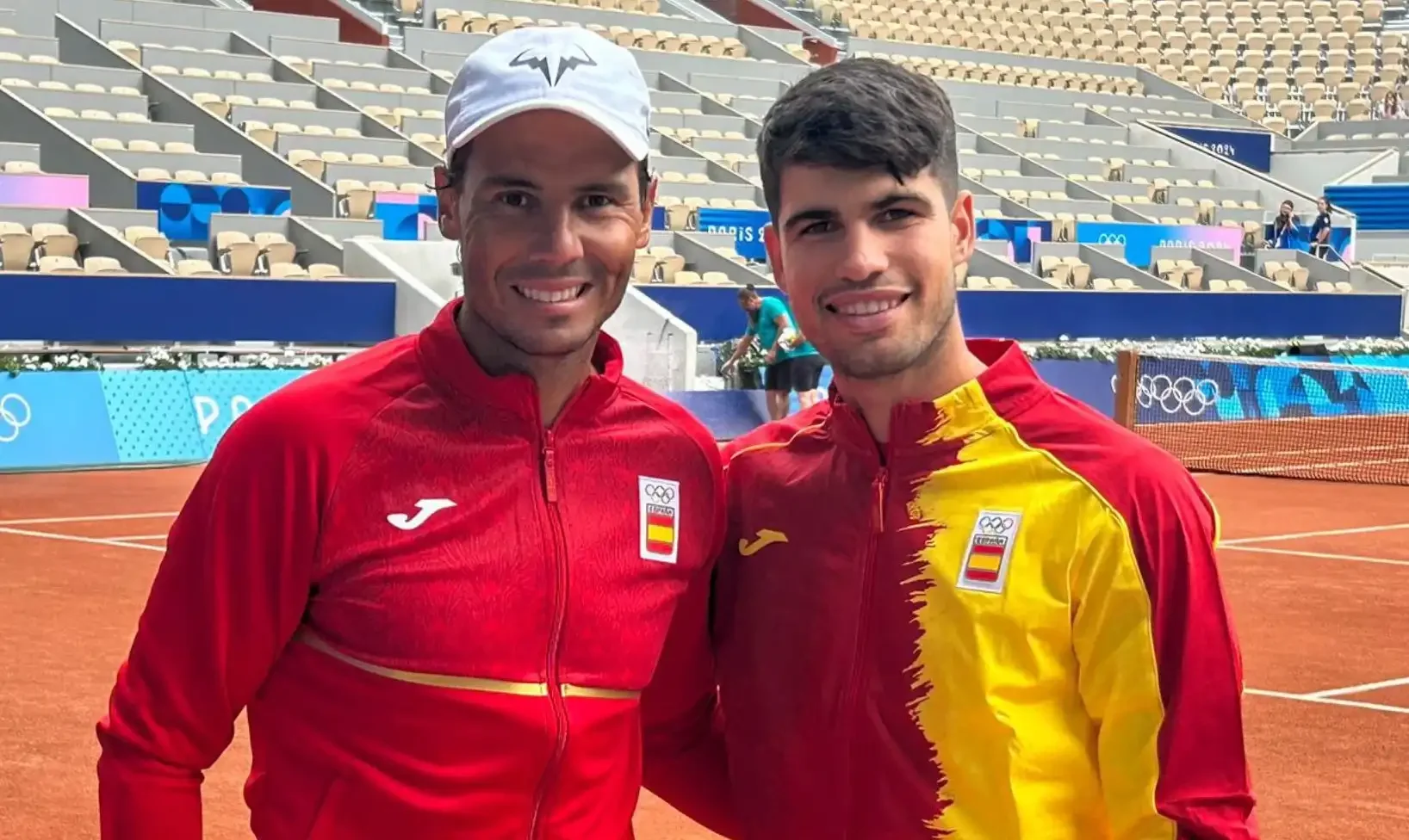Rafael Nadal e Carlos Alcaraz, tenistas espanhóis nas Olimpíadas de Paris