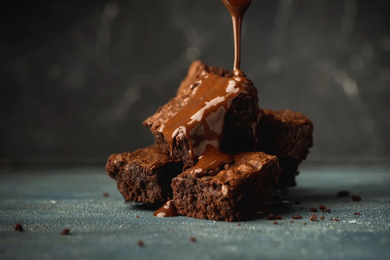 Imagem ilustrativa de um brownie fitness de chocolate