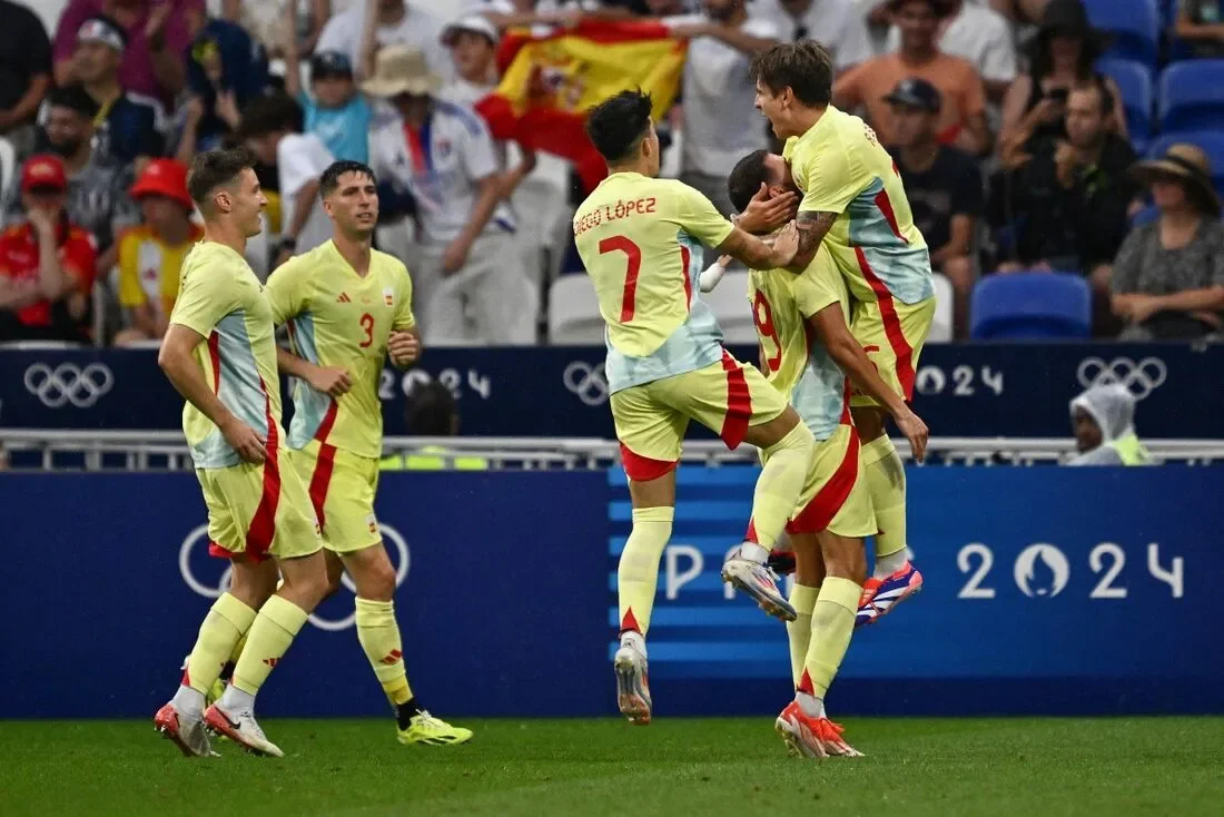 Imagem da seleção da Espanha nas Olimpíadas de Paris 2024