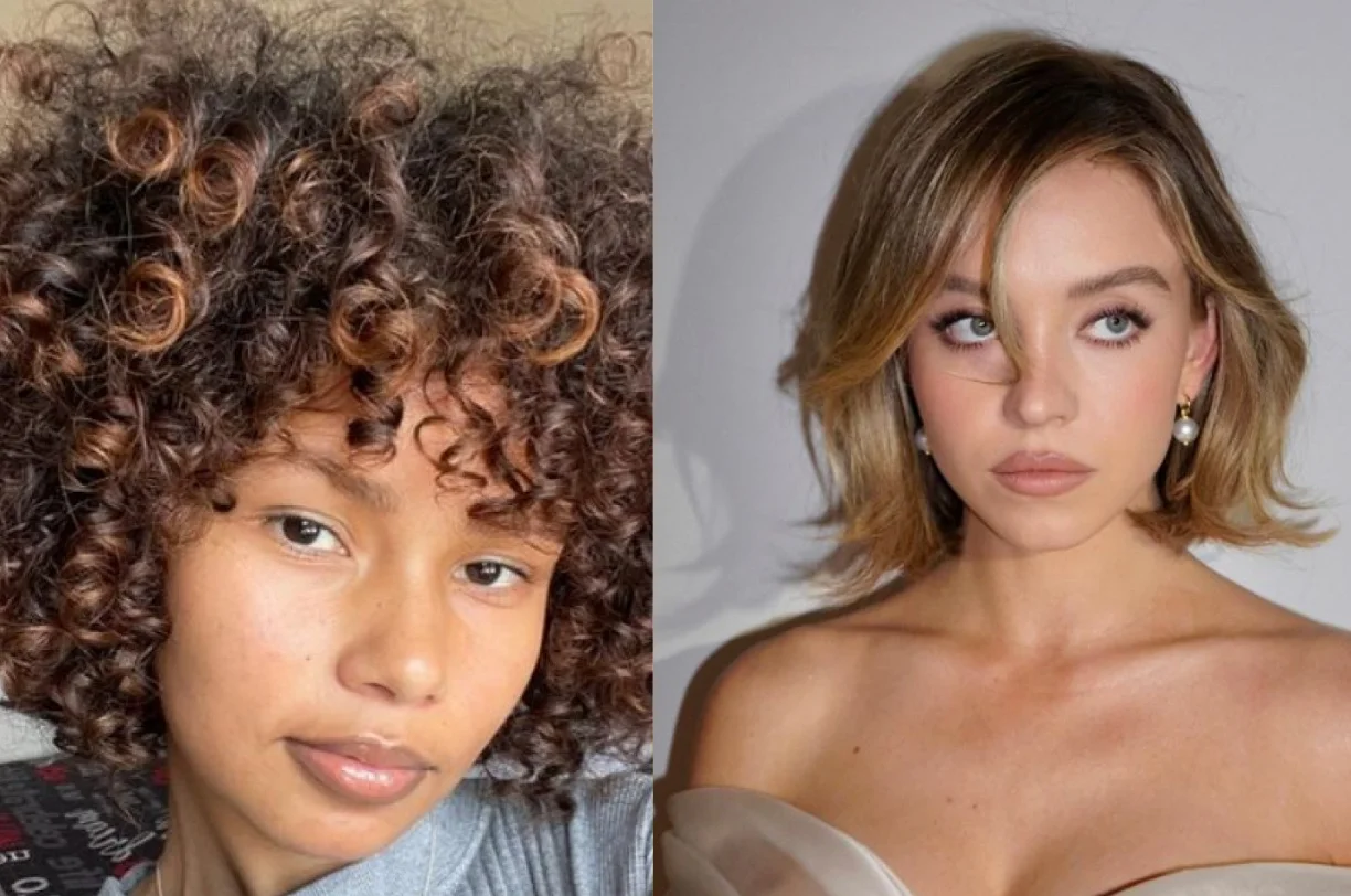Imagem de duas mulheres com cortes de cabelo diferentes