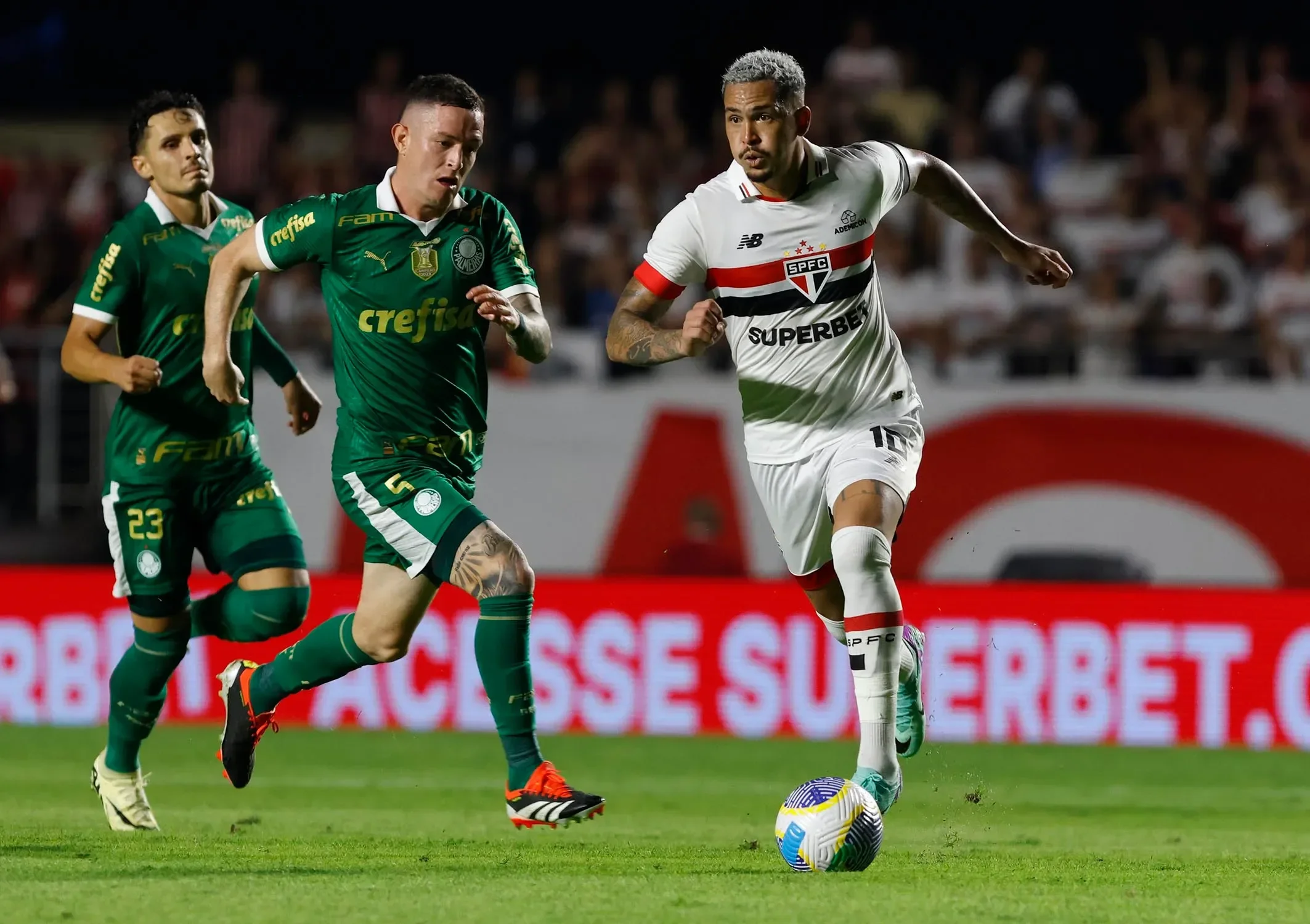 No 1° turno, São Paulo e Palmeiras empataram no Morumbi