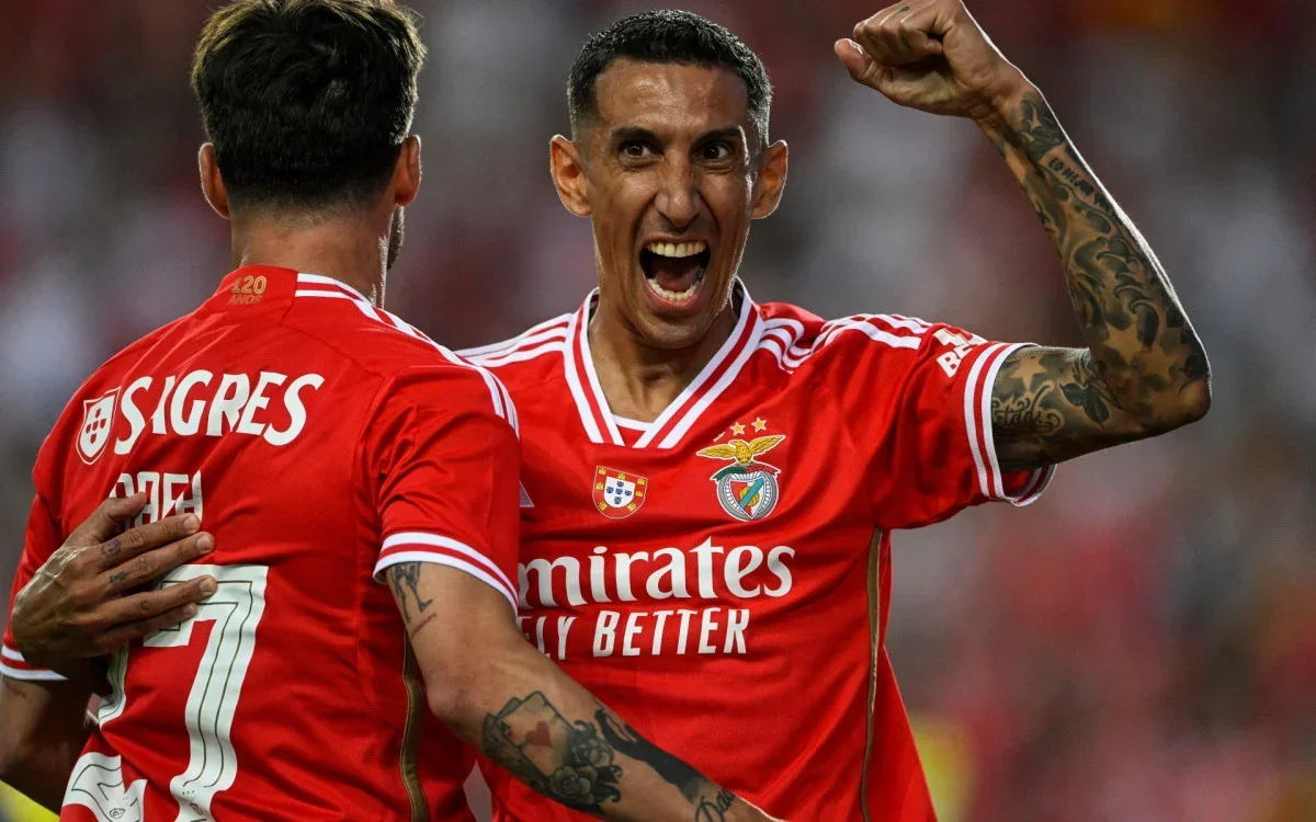 Imagem de Ángel Di María, jogador argentino do Benfica