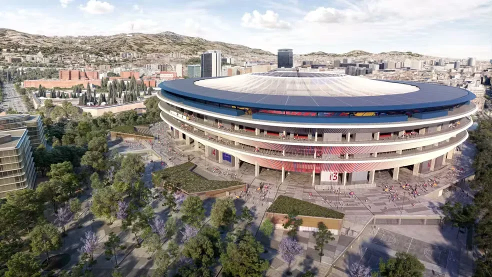Imagem externa do novo Camp Nou Divulgação/ Barcelona
