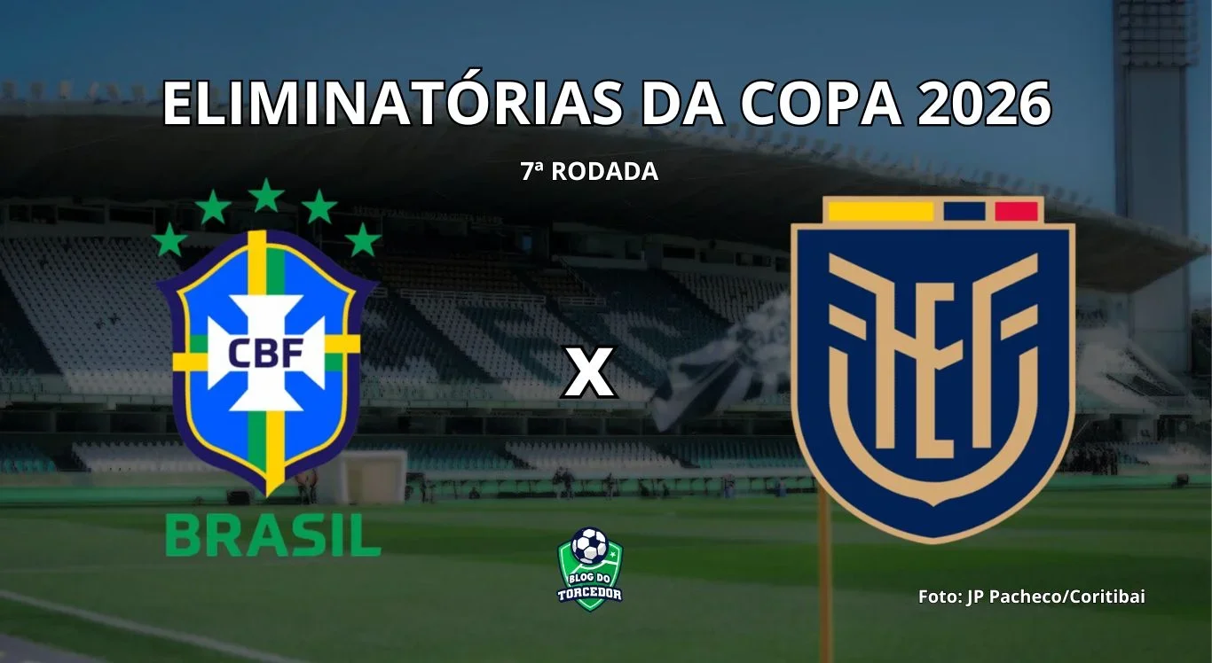 Imagem do confronto entre Brasil e Equador