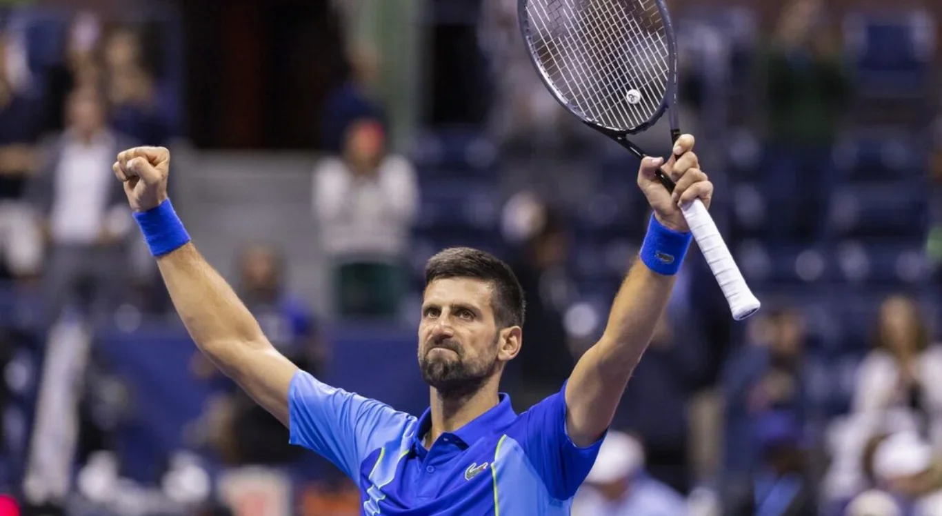 Imagem de Novak Djokovic, tenista sérvio no US Open