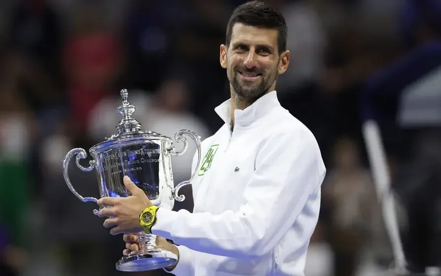 Imagem de Novak Djokovic, tenista campeão do US Open em 2023