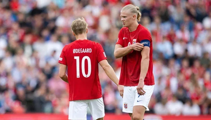 Odegaard e Haaland, destaques da Noruega