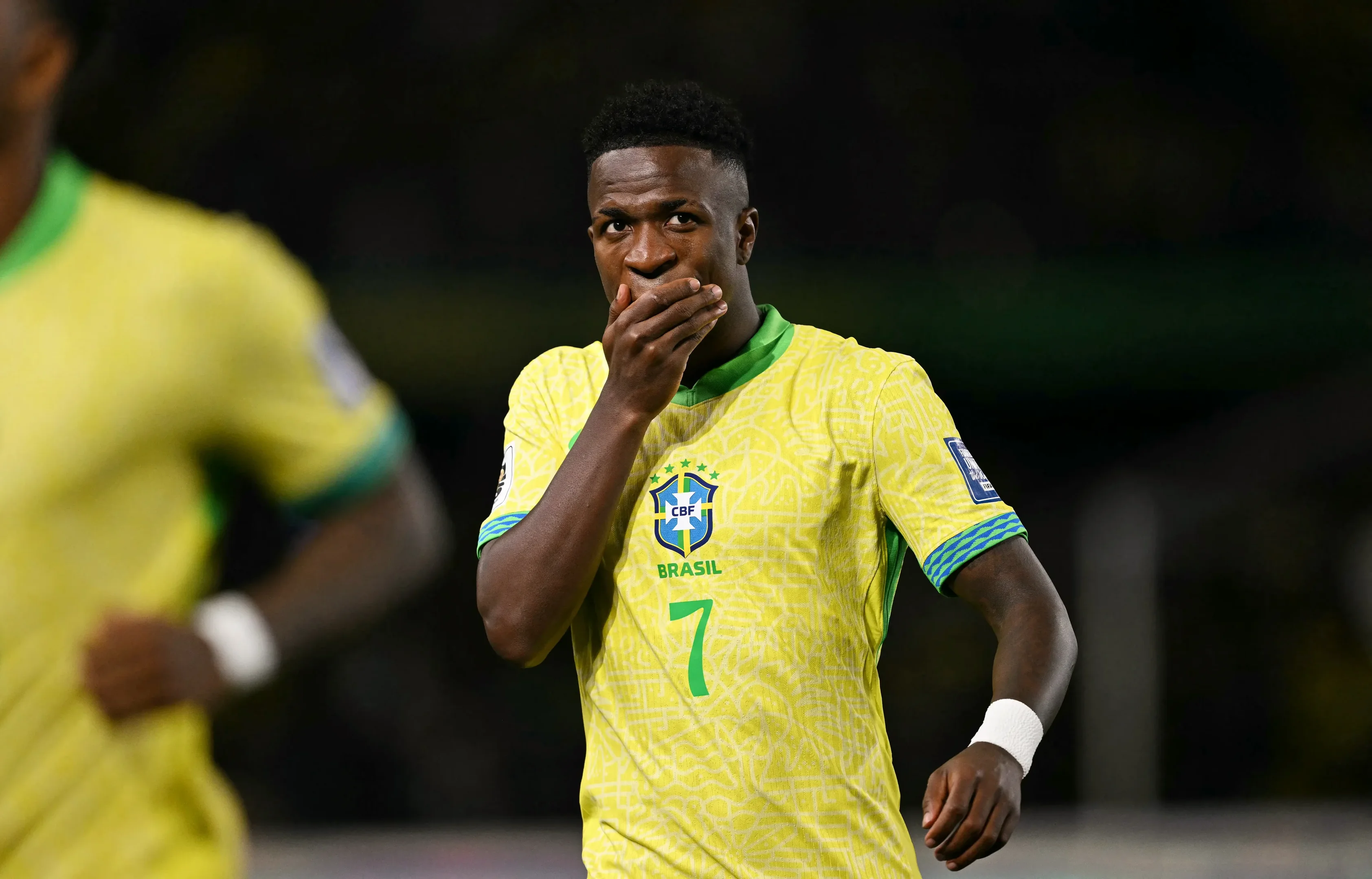 Vinicius Júnior em ação pela Seleção Brasileira