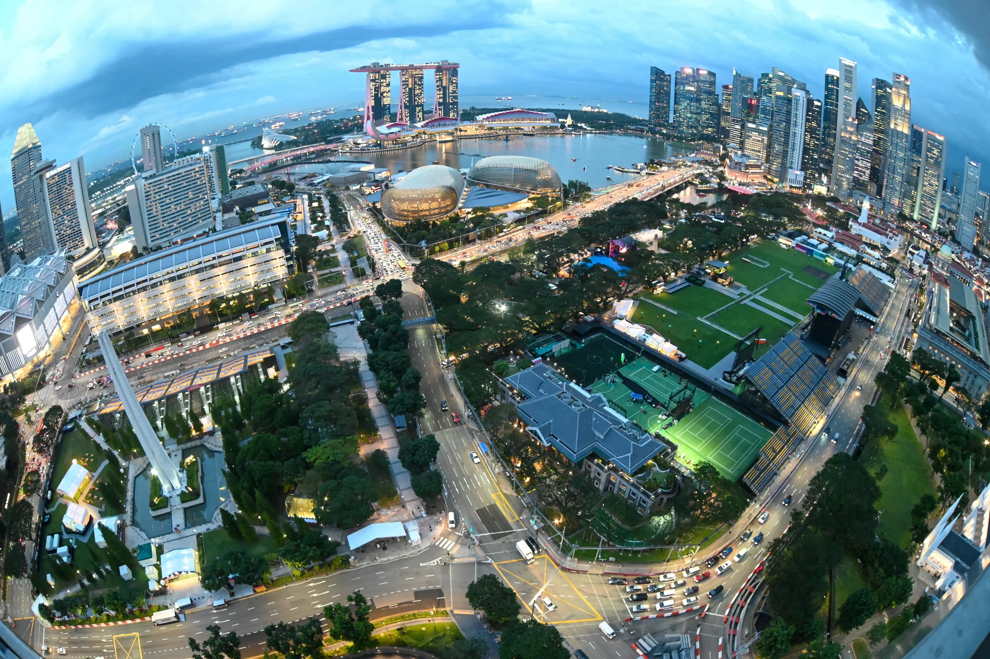 Imagem do circuito de Marina Bay, sede do GP de Singapura