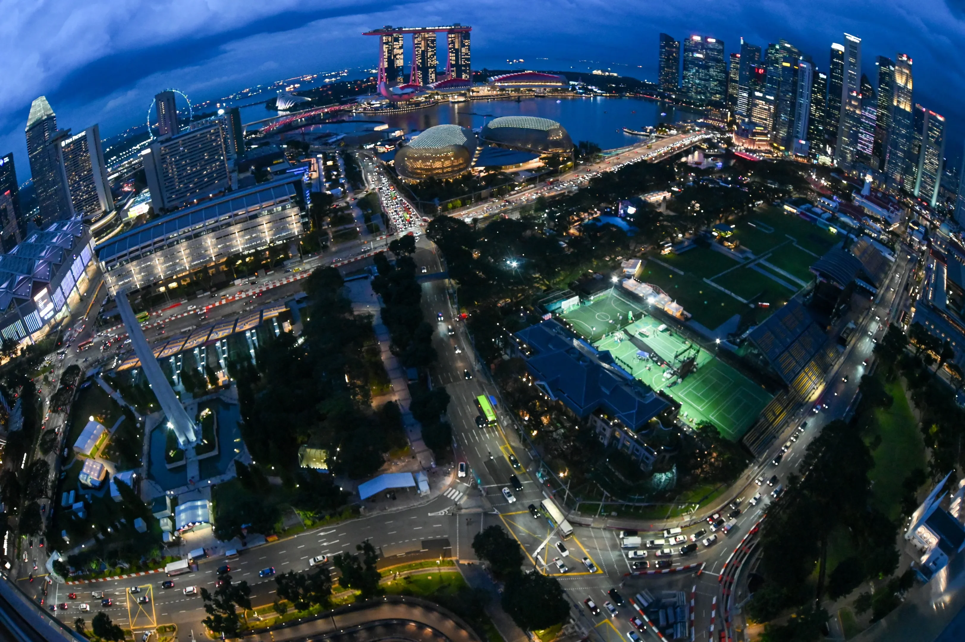 Imagem do circuito de Marina Bay, sede do GP de Singapura