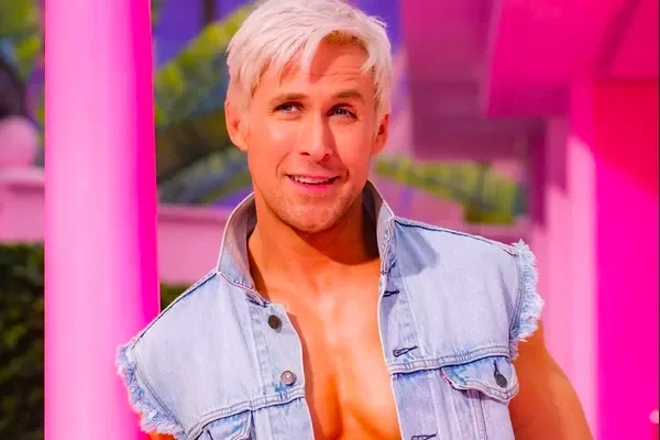 Imagem de Ryan Gosling como "Ken" em "Barbie"