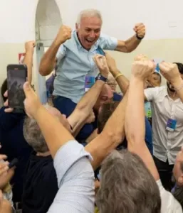 Prefeito de Vitória de Santo Antão, Paulo Roberto Arruda, após a proclamação do resultado