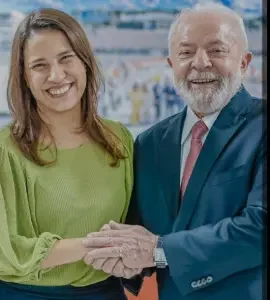 A governadora de Pernambuco, Raquel Lyra, e o presidente da República, Luiz Inácio Lula da Silva 