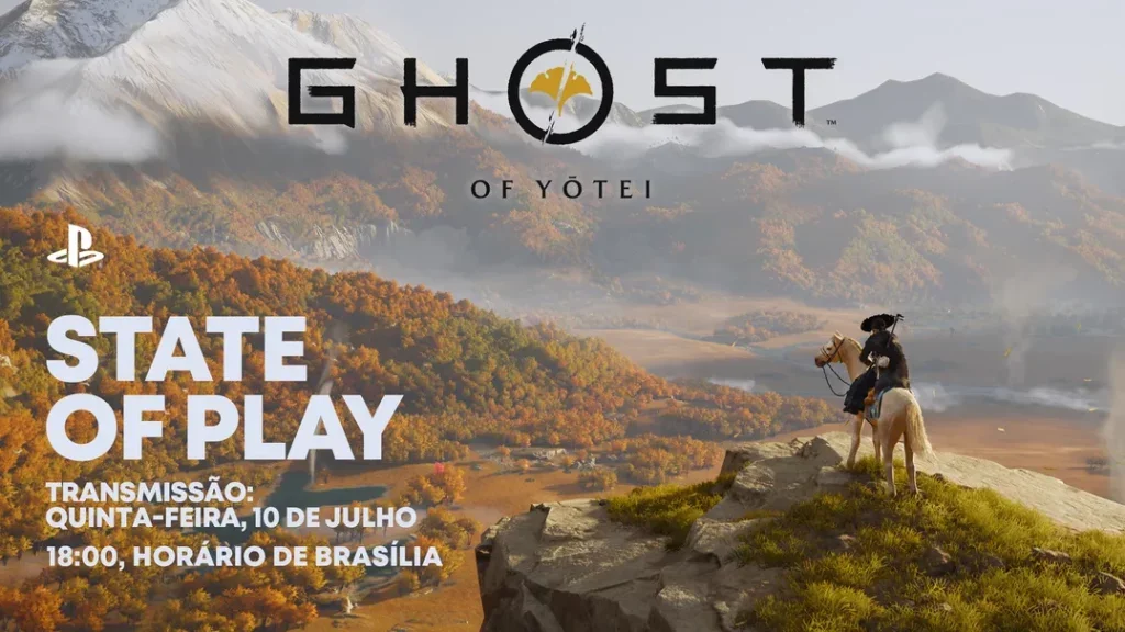 O episódio especial do State of Play com foco em Ghost of Y?tei será transmitido através dos canais PlayStation na Twitch e YouTube, 