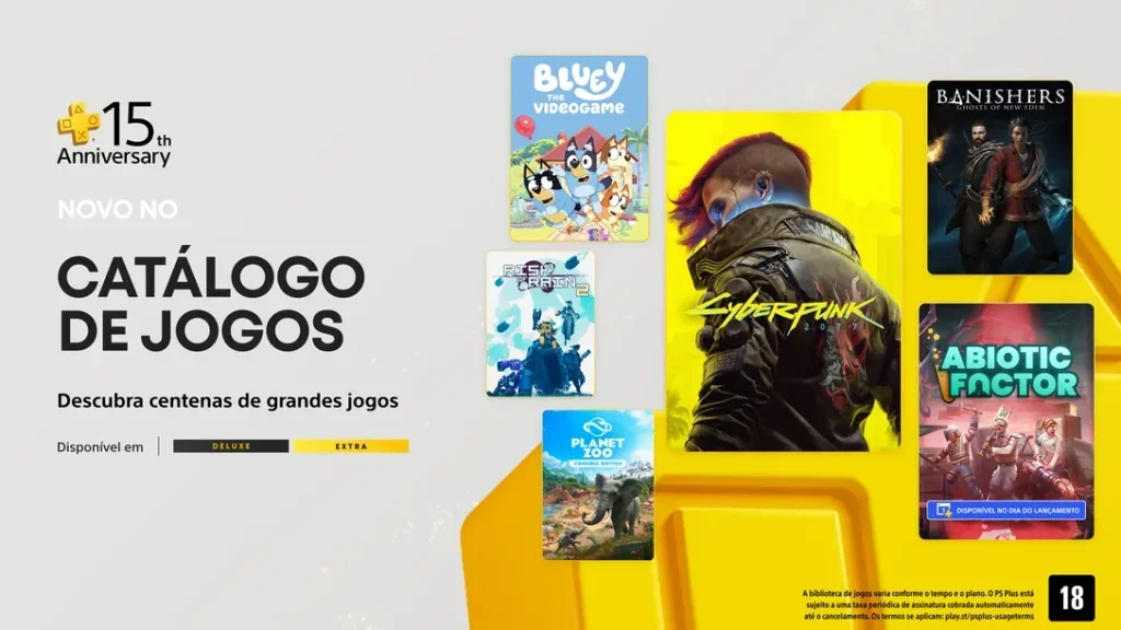 Em mais uma ação do aniversário da PS Plus, A PlayStation anunciou um grande reforço no catálogo de jogos do PlayStation Plus