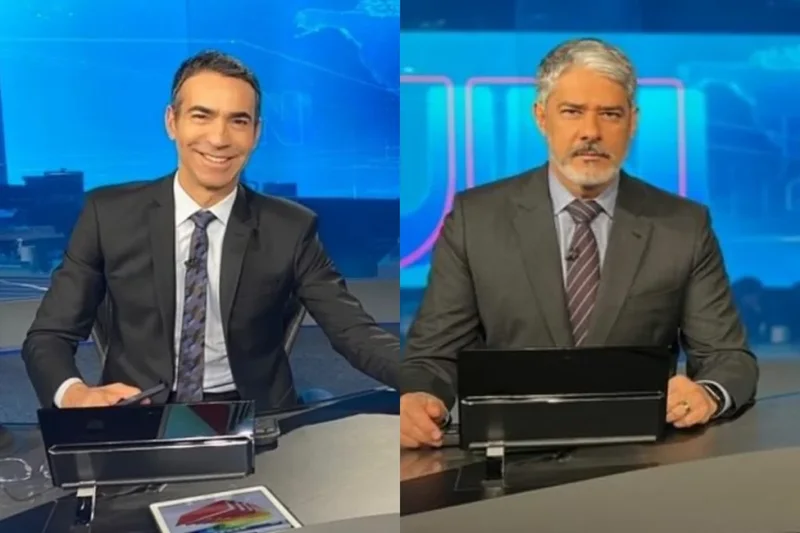 Saiba quando será a troca entre César Tralli e William Bonner no Jornal Nacional