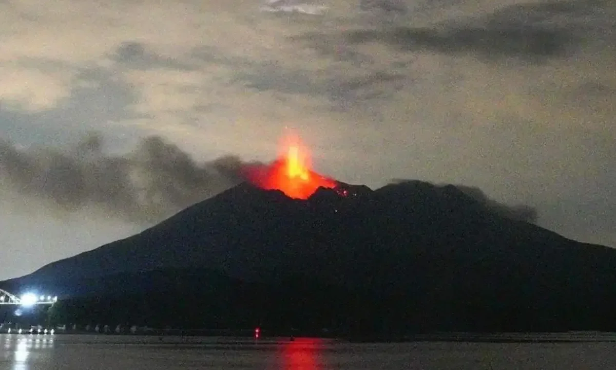 Vulcão Sakurajima, no sul do Japão