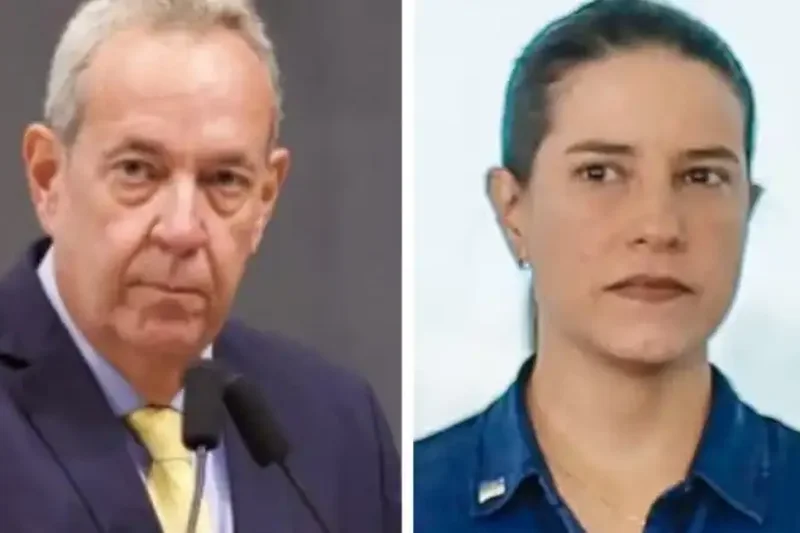 O presidente da Alepe, Alvaro Porto e a Governadora Raquel Lyra